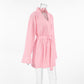Heart Print Ruffle Knit Pajama Robe - image 7