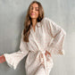 Floral Print Ruffle Knit Pajama Robe - image 4