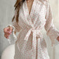Floral Print Ruffle Knit Pajama Robe - image 5