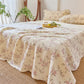Floral Cotton Gauze Waffle Weave Quilt Blanket - image 3