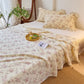 Floral Cotton Gauze Waffle Weave Quilt Blanket - image 6