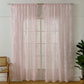 Cottage Lace Sheer Curtain with Ruffle Trim - Pink - 55"W x 102"L - image 11
