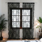 Cottage Lace Sheer Curtain with Ruffle Trim - Black - 55"W x 102"L - image 23