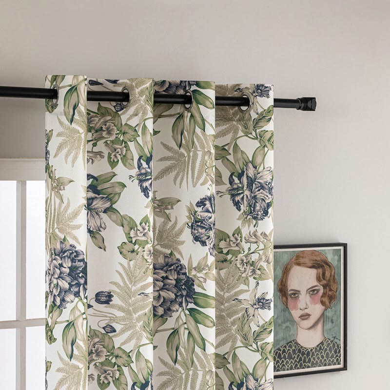 Cottage Style Floral & Leaf Curtain - image 2