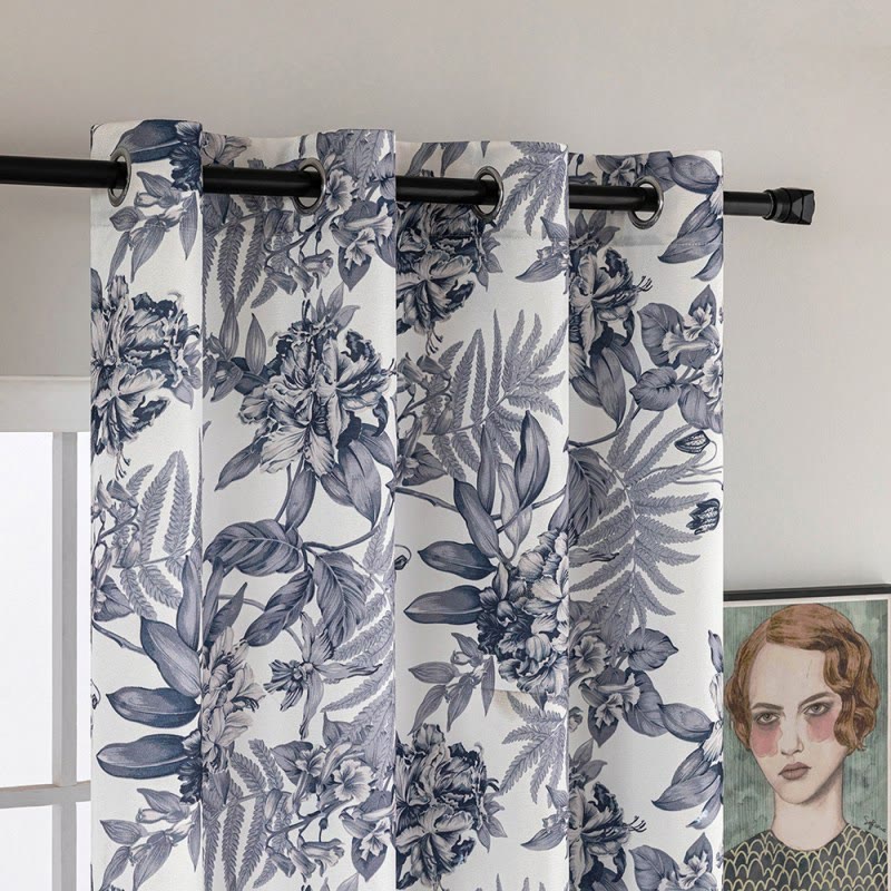 Cottage Style Floral & Leaf Curtain - image 5
