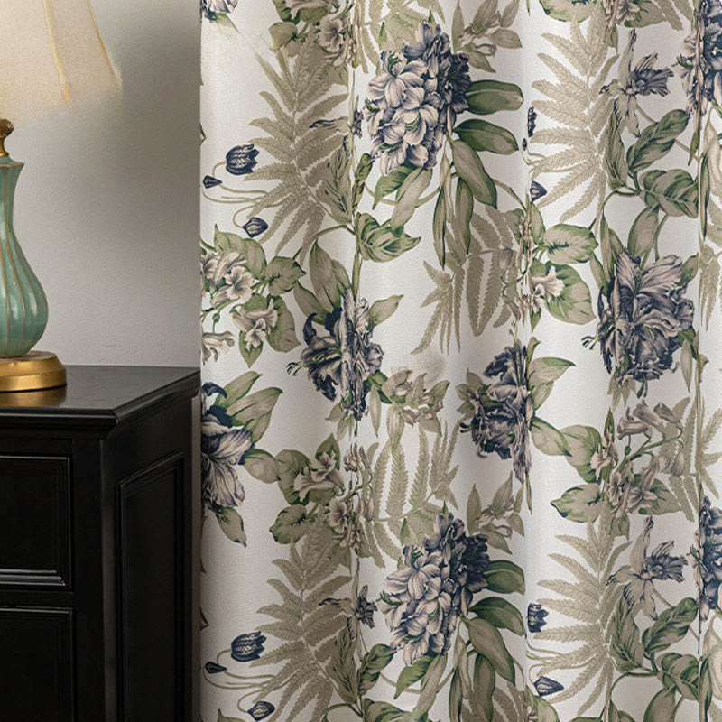 Cottage Style Floral & Leaf Curtain - image 3