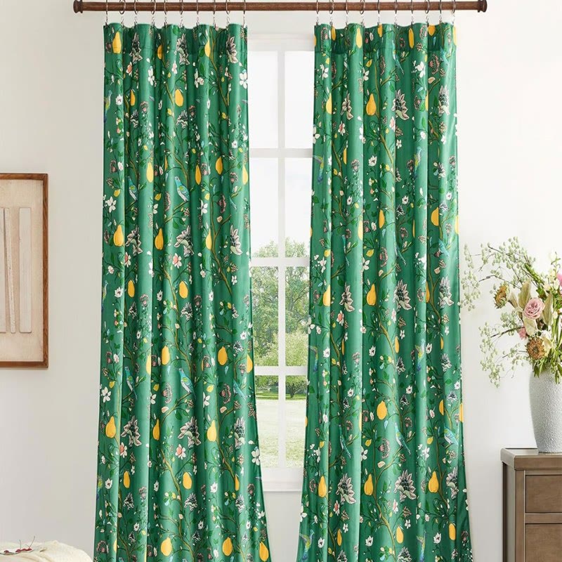 Vintage Country Bird & Floral Curtain - image 9