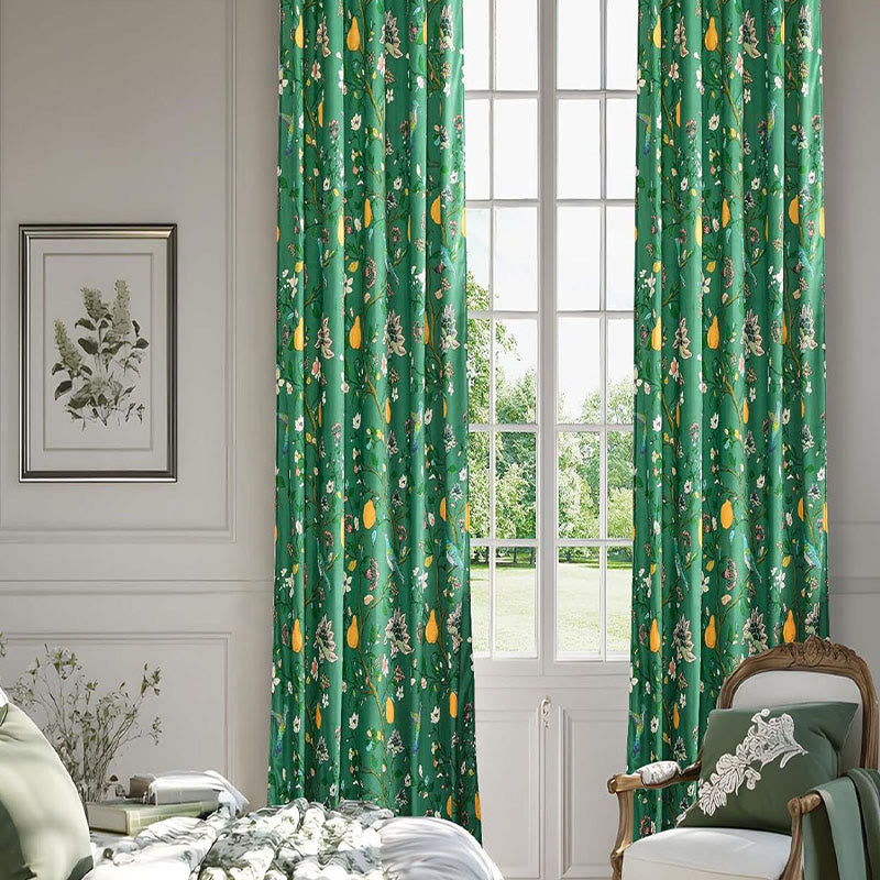 Vintage Country Bird & Floral Curtain - image 10