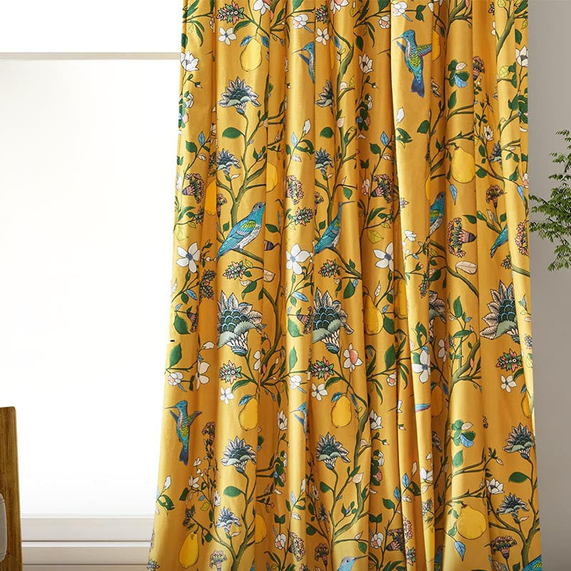 Vintage Country Bird & Floral Curtain - image 18