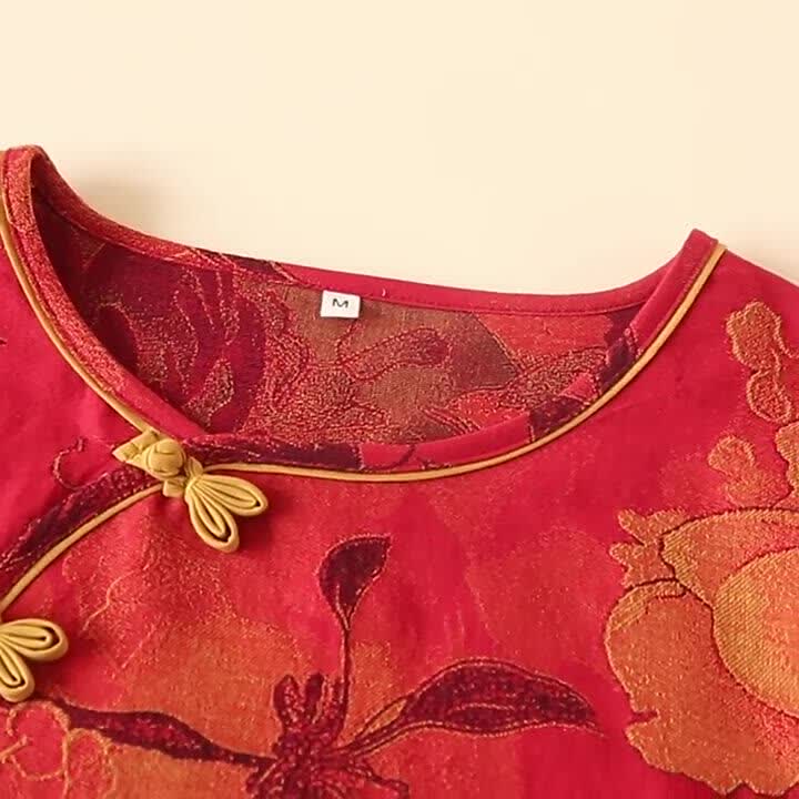 Luxurious Peony Pure Cotton Pajama Set - image 5