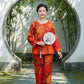 Luxurious Peony Pure Cotton Pajama Set - image 2