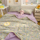 Fairytale Bunny & Floral Cotton Quilt - image 2