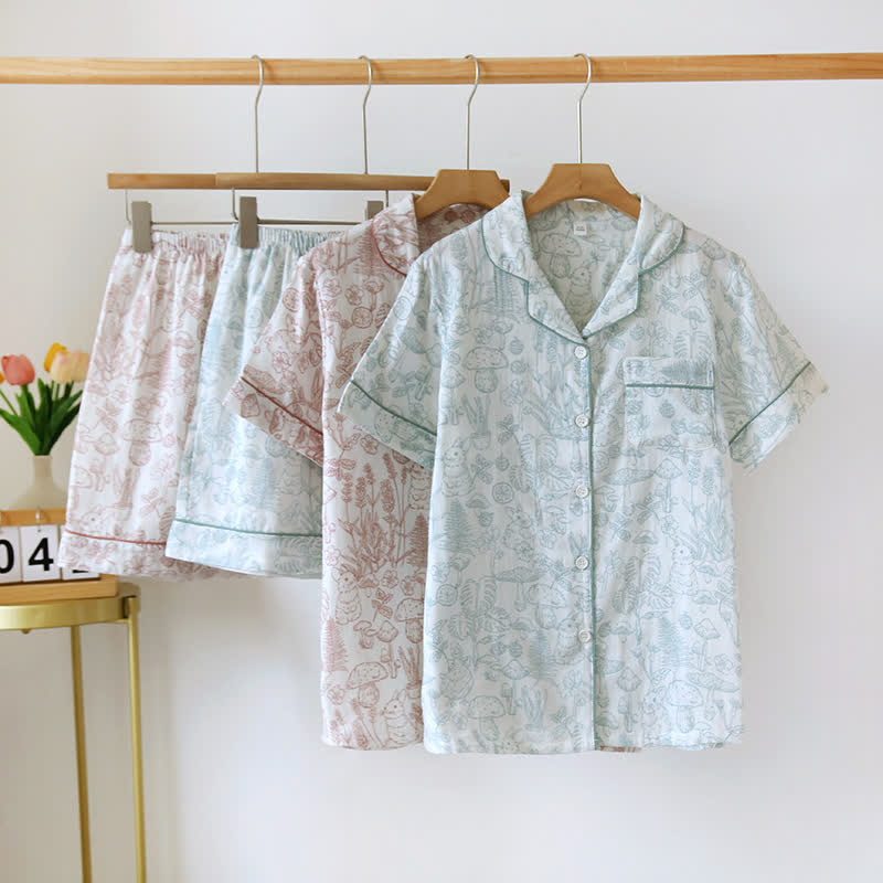 Refresh Bunny Forest Cotton Gauze Pajamas - image 0
