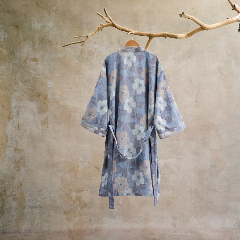 Cherry blossom Cotton Gauze Kimono Robe - image 1