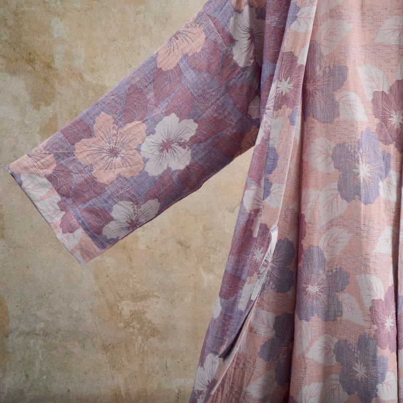 Cherry blossom Cotton Gauze Kimono Robe - image 13