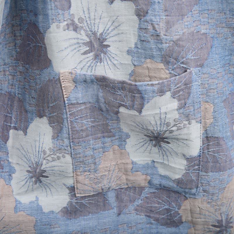 Cherry blossom Cotton Gauze Kimono Robe - image 6