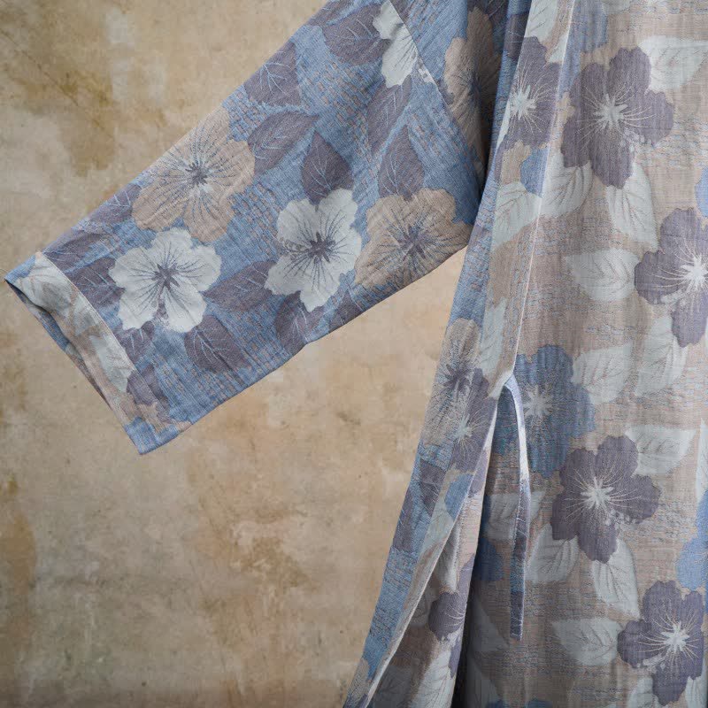 Cherry blossom Cotton Gauze Kimono Robe - image 4
