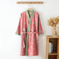 Double Gauze Floral Cotton Kimono Robe - image 2
