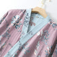 Double Gauze Blooming Floral Cotton Kimono Robe - image 4