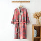 Double Gauze Maple Leaf Cotton Kimono Robe - image 2