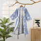 Double Gauze Elegant Floral Cotton Kimono Robe - image 1
