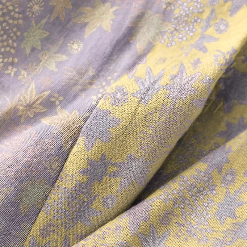 Double Gauze Botanical Cotton Kimono Robe - image 6