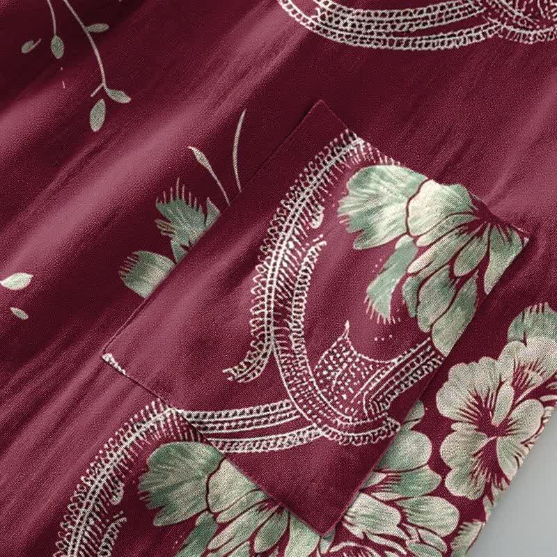 Luxurious Peony Double Gauze Cotton Kimono Robe - image 3