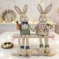 Country Style Sitting Bunny Plush Figurine - image 2