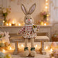 Country Style Sitting Bunny Plush Figurine - Female Rabbit - 7.09"W × 3.14"D × 23.22"H - image 13