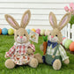Easter Sitting Bunny Plush Figurine Decor - image 0