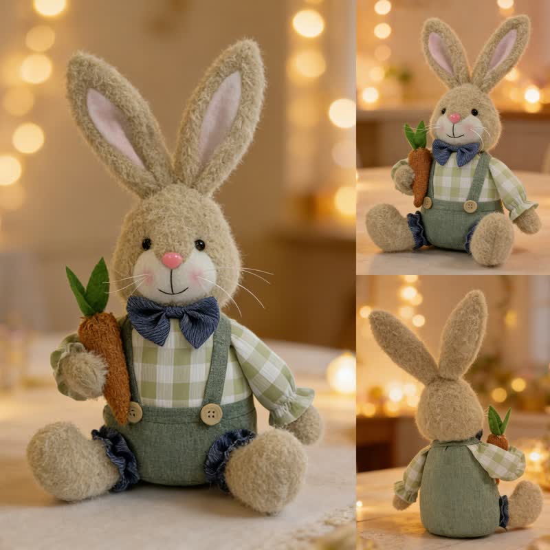 Easter Sitting Bunny Plush Figurine Decor - image 10