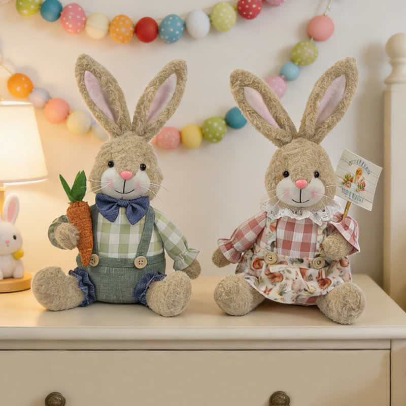 Easter Sitting Bunny Plush Figurine Decor - image 5