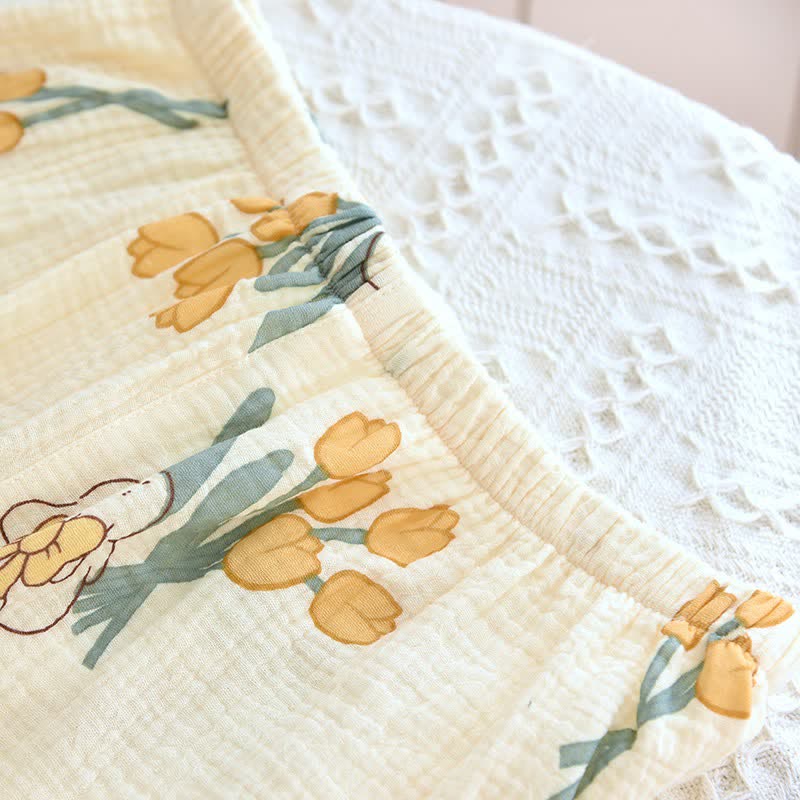 Tulip & Bunny Cotton Gauze Pajama Set - image 11