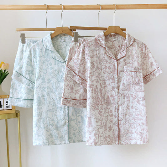Refresh Bunny Forest Cotton Gauze Pajamas - image 1