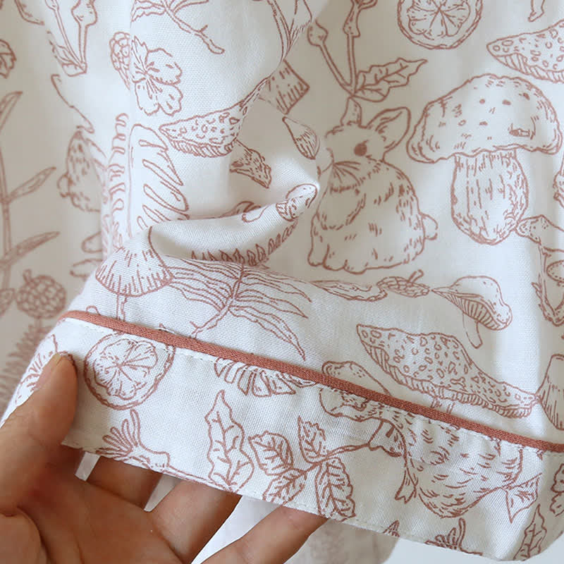 Refresh Bunny Forest Cotton Gauze Pajamas - image 8