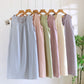 Minimalist Solid Color Cotton Sleeveless Nightgown - image 1