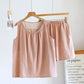 Solid Cotton Gauze Tank & Shorts Set - Light Pink - XL - image 13