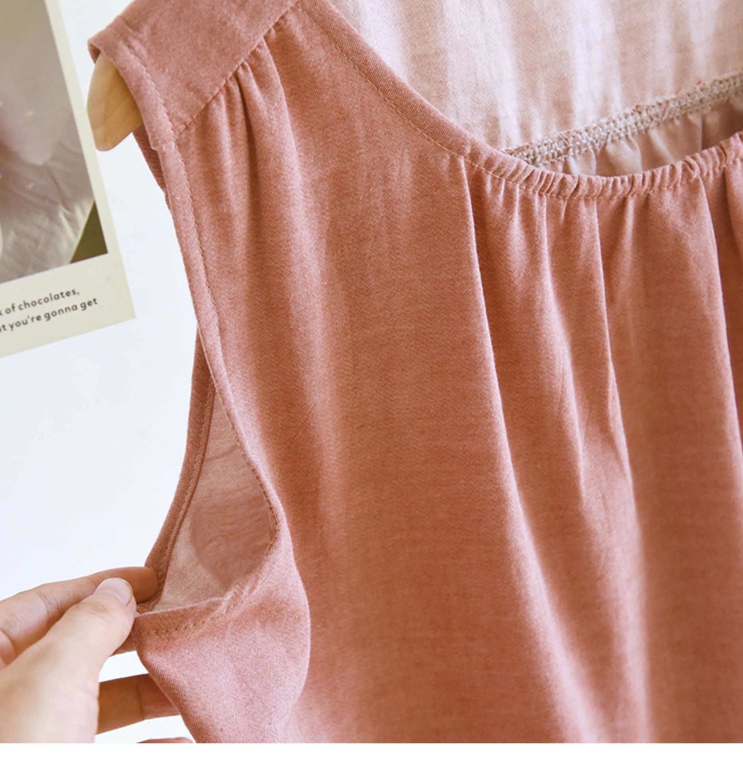 Solid Cotton Gauze Tank & Shorts Set - image 6