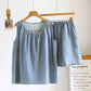 Solid Cotton Gauze Tank & Shorts Set - Blue - XL - image 14