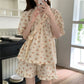 Country Style Floral Ruffle Sleeve Pajamas - image 1