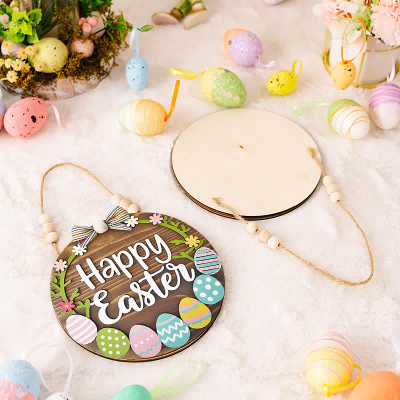 Easter Bunny & Egg Wooden Door Hanger - image 3