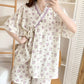 Refresh Floral Kimono Cotton Pajama Set - image 5