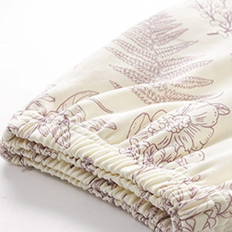 Botanical Cute Rabbit Cotton Loungwear Set - image 8