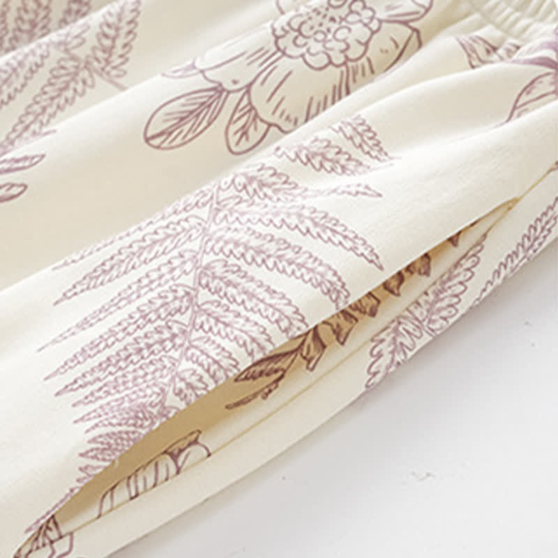 Botanical Cute Rabbit Cotton Loungwear Set - image 9