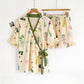 Hydrangea Botanical Ruffle Sleeve Pajamas - image 4