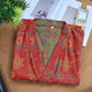 Vintage Rustic Floral Cotton Jacquard Robe - image 3
