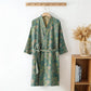 Vintage Rustic Floral Cotton Jacquard Robe - image 9