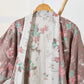 Vintage Floral Cotton Gauze Kimono Robe - image 2