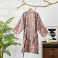 Vintage Floral Cotton Gauze Kimono Robe - image 1