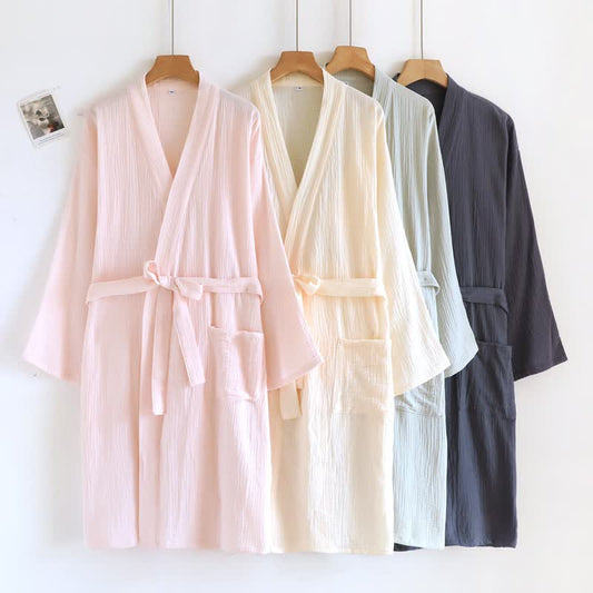 His and Hers Minimalist Cotton Robe - image 1